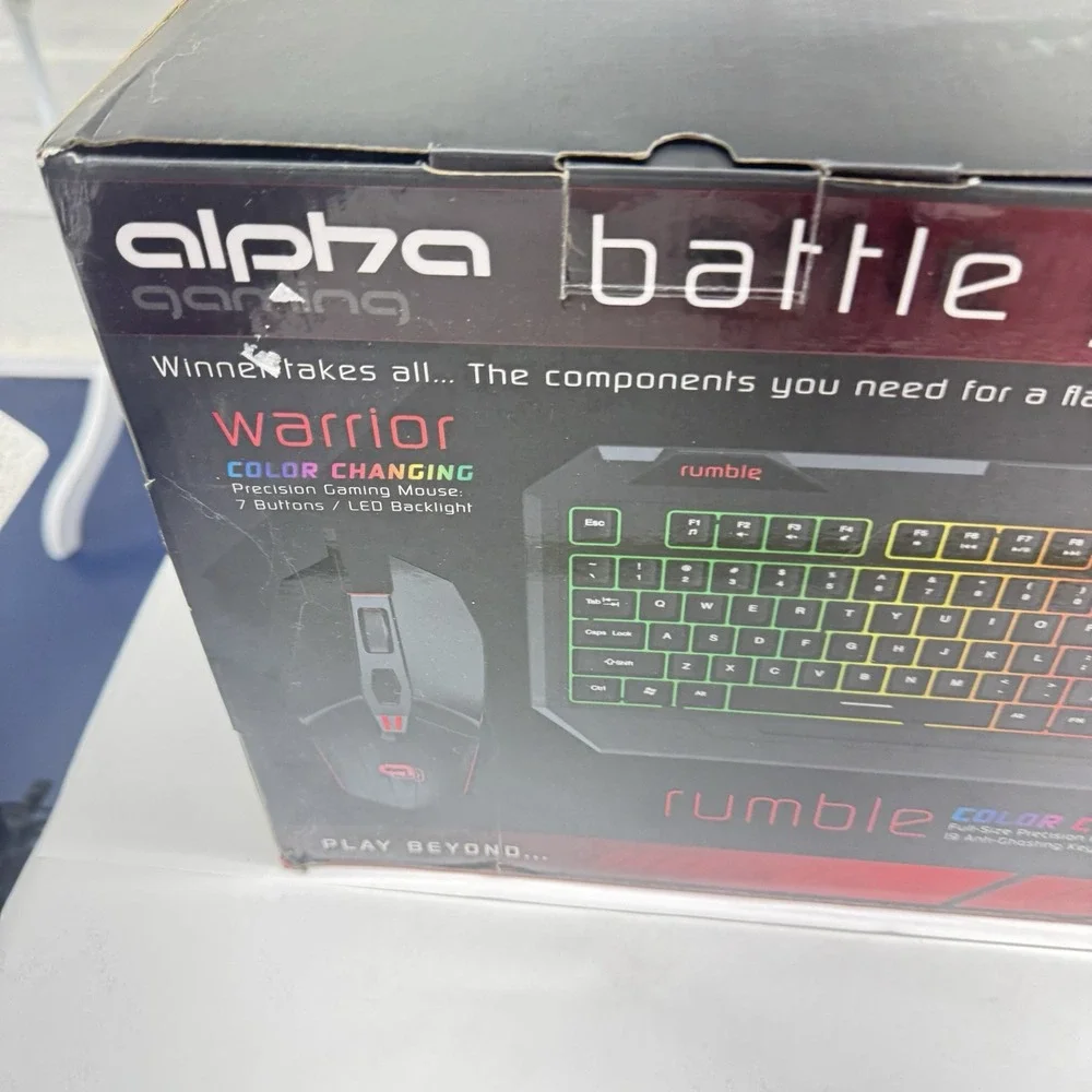 Alpha Gaming Battle Group 3 Pieces Keyboard Mouse Headset For PC Console |New!